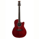 Ovation CS24-RR Celebrity Standard Series – Guitare électro-acoustique Lyrachord de profondeur moyenne – Bordeaux