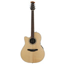 Ovation CS24L-4 Celebrity Standard Series – Guitare électro-acoustique Lyrachord de profondeur moyenne – Naturel, gaucher