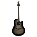 Ovation CS24P-TBBY Celebrity Standard Plus Series – Guitare électro-acoustique Lyrachord de profondeur moyenne – Érable flammé noir trans