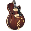 D'Angelico DAD59SBBGT Guitare électrique à corps creux (Satin Brown Burst)