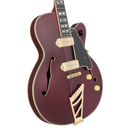 D'Angelico DAD59STWGT Guitare électrique à corps creux (Satin Trans Wine)