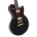 D'Angelico DELUXE ATLANTIC Series Electric Guitar (Solid Black)
