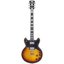 D'Angelico DELUXE BRIGHTON Series Electric Guitar (Vintage Sunburst)
