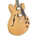 D'Angelico DELUXE DC Semi Hollow-Body Electric Guitar (Satin Honey)