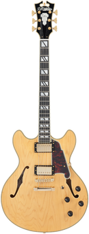 D'Angelico DELUXE DC Semi Hollow-Body Electric Guitar (Satin Honey)