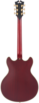 D'Angelico DADDCSTWGS Deluxe DC Guitare électrique semi-creuse (Satin Trans Wine)