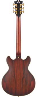 D'Angelico DELUXE MINI DC Series Semi Hollow-Body Electric Guitar (Satin Brown Burst)