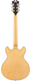 D'Angelico DELUXE MINI DC Series Semi Hollow-Body Electric Guitar (Satin Honey)