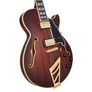 D'Angelico DELUXE SS Semi Hollow-Body Electric Guitar (Satin Brown Burst)