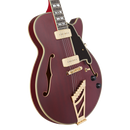 D'Angelico DELUXE SS Semi Hollow-Body Electric Guitar (Satin Trans Wine)