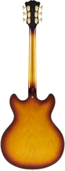 D'Angelico EXCEL DC XT Semi Hollow-Body Electric Guitar (Iced Tea Burst Quilt)