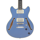 D'Angelico EXCEL MINI DC TOUR Series Semi Hollow-Body Electric Guitar (Slate Blue)