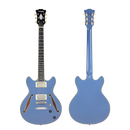 D'Angelico EXCEL MINI DC TOUR Series Semi Hollow-Body Electric Guitar (Slate Blue)