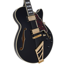 D'Angelico DAESSSBBKGT Guitare électrique semi-creuse (noir massif)