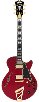 D'Angelico DAESSTCHGT Guitare électrique semi-creuse (Trans Cherry)