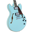 D'Angelico DAPDCSKBCS Guitare électrique semi-creuse (bleu ciel)