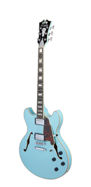 D'Angelico DAPDCSKBCS Guitare électrique semi-creuse (bleu ciel)