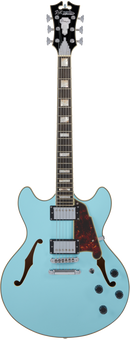 D'Angelico DAPDCSKBCS Guitare électrique semi-creuse (bleu ciel)