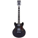 D'Angelico PREMIER MINI DC Series Semi Hollow-Body Electric Guitar (Black Flake)