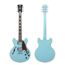 D'Angelico PREMIER MINI DC Series Semi Hollow-Body Electric Guitar (Sky Blue)