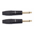 DieHard DHJ63MBK2 ONEHERO Prise jack mono 1/4" noir - Paquet de 2