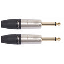 DieHard DHJ63MNK2 ONEHERO Prise jack mono 1/4" Nickel - paquet de 2