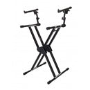 DieHard DHKS52 Professional Keyboard Stand - Double Brace with Second Tier Support