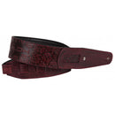 DieHard DHSTRAP600RD SUPERB Sangle de guitare rembourrée en cuir italien - Rouge bordeaux