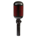 Eikon DM55V2RDBK Vintage Design Professional Vocal Dynamic Microphone (Satin Black with Red Trim)
