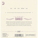 D'Addario EJS57 5-String Banjo Strings Loop End Medium 11-22