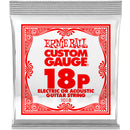 Cordes de guitare électrique ou acoustique Ernie Ball 1018EB en acier uni - 018P