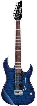 Ibanez GRX70QATBB Gio Series Electric Guitar (Transparent Blue Burst)