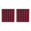 Gator Frameworks GFW-ACPNL1212PBDY-2PK 12x12" Acoustic Pyramid Panel - Burgundy, 2 Pack