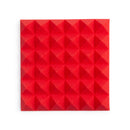 Gator Frameworks GFW-ACPNL1212PRED-4PK 12x12" Acoustic Pyramid Panel - Red, 4 Pack