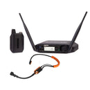 Système sans fil double bande Shure GLXD14+ avec récepteur de table GLXD4+, émetteur Bodypack GLXD1+ et microphone casque SM31FH