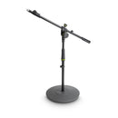 Gravity GR-GMS2222B Short Microphone Stand w/ Round Base and 2-Point Adjustment Telescoping Boom