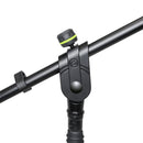 Gravity GR-GMS2322B Microphone Stand w/ Round Base And 2-Point Adjustment Telescoping Boom Long