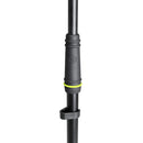 Gravity GR-GMS4222B Pied de microphone court avec base de trépied pliable et perche télescopique à réglage en 2 points