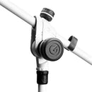 Gravity GR-GMS4322W Microphone Stand w/ Folding Tripod Base And 2-Point Adjustment Telescoping Boom - White