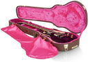 Gator GW-LP-BROWN Gibson Les Paul® Guitar Deluxe Wood Case - Vintage Brown Exterior
