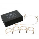 Galaxy Audio HSM8-OBG-4ATCH Microphone omnidirectionnel double oreille beige avec 4 câbles pour modèles Audio-Technica Gen 2