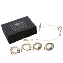 Galaxy Audio HSM8-OBG-4MIXED Microphone omnidirectionnel double oreille beige avec 4 câbles pour marques mixtes