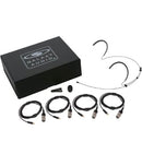 Galaxy Audio HSM8-OBK-4ATCH Microphone omnidirectionnel double oreille noir avec 4 câbles pour modèles Audio-Technica Gen 2