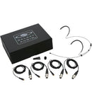 Galaxy Audio HSM8-OBK-4GAL Black Dual Ear Omni-Directional Headset Microphone with 4 Cables for Galaxy Audio