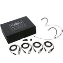 Galaxy Audio HSM8-OBK-4SHU Microphone omnidirectionnel double oreille noir avec 4 câbles pour Shure