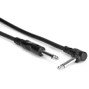 Câble Hosa CPP-105R 1/4" mâle vers angle droit 1/4" mâle - 5'