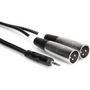 Hosa CYX-402M Câble en Y stéréo mini-téléphone (3,5 mm) mâle vers 2 XLR mâles - 6,6'