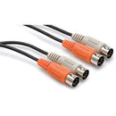 Hosa MID-201 Dual-MIDI to Dual-MIDI Cable (Black) - 3.3'