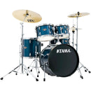 Tama IE50CHLB Imperialstar IE50C Batterie complète 5 pièces avec caisse claire et cymbales Meinl - Hairline Blue