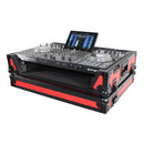 Prox XS-Prime4 WRB Flight Case pour Denon Prime 4 Système DJ autonome avec roues (noir sur rouge)